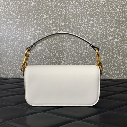 Crystal-Embellished Calfskin Top Handle Bag