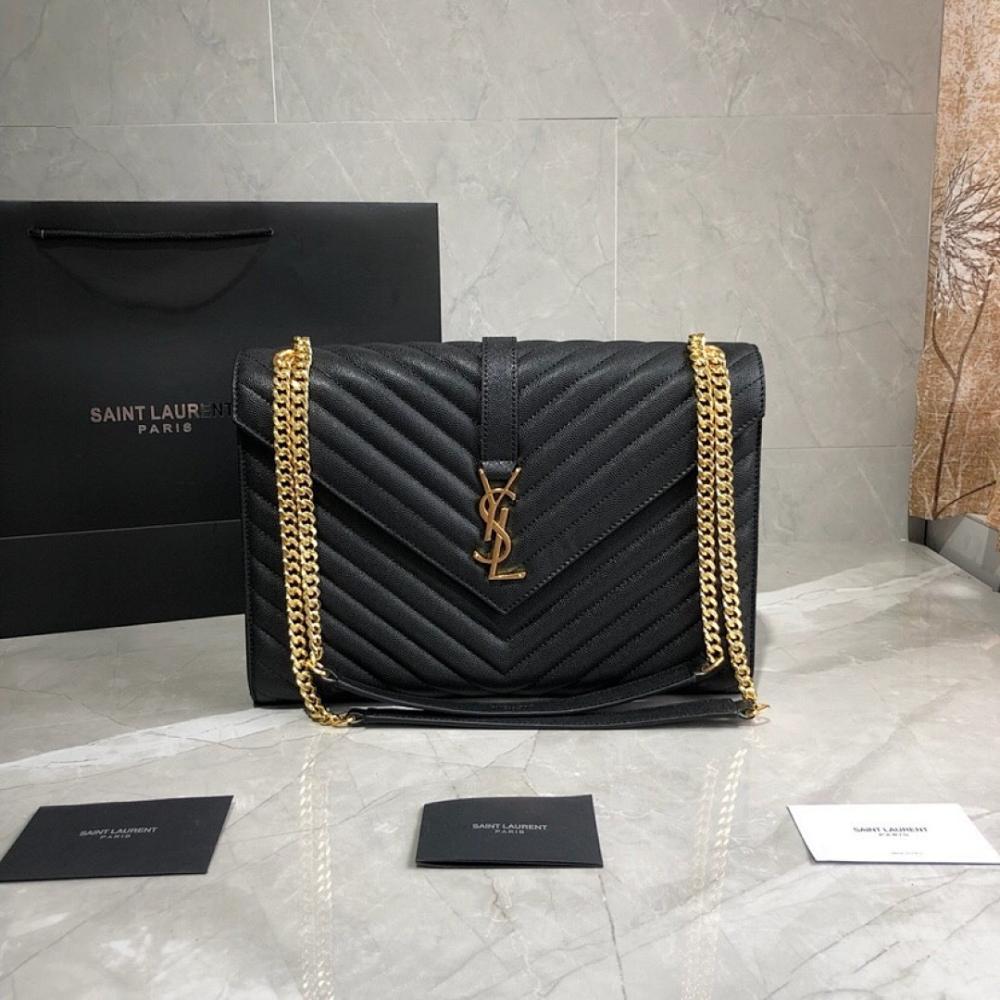 Italian-Inspired Luxury Black Leather Shoulder Bag