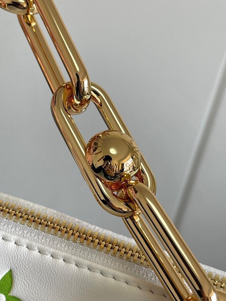 Classic Refined Monogram Leather Shoulder Bag