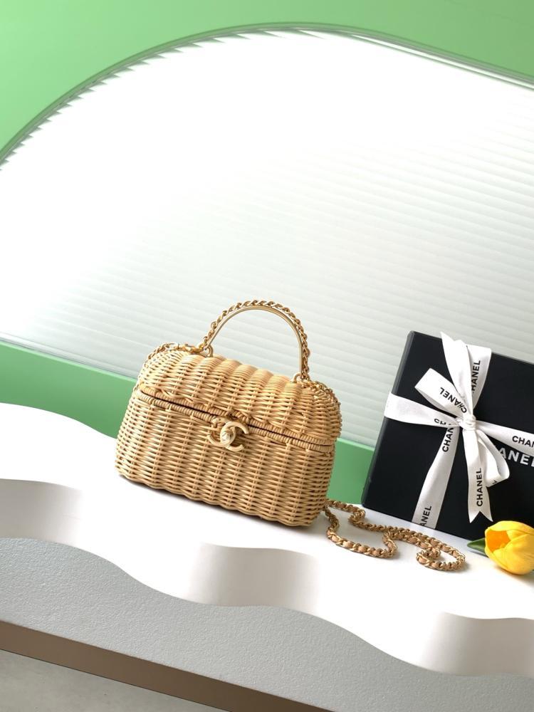 Woven Top Handle Bag
