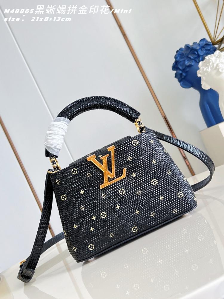Capucines Leather Top Handle Bag