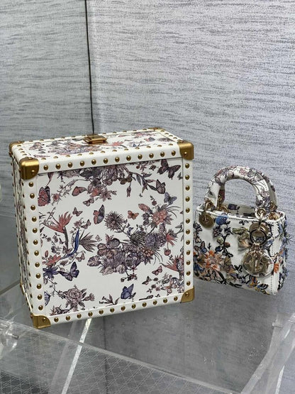 Alma Embroidered Leather Top Handle Bag