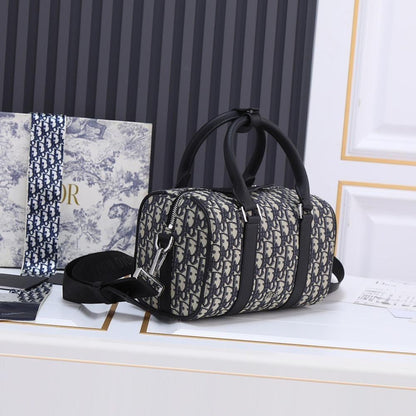 Luxury Premium Black Printed Calfskin Shoulder Bag