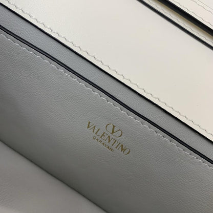 Crystal-Embellished Calfskin Top Handle Bag