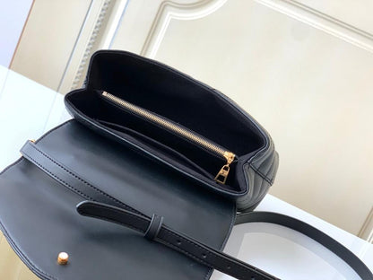 Modern Quilted Leather Top Handle Bag