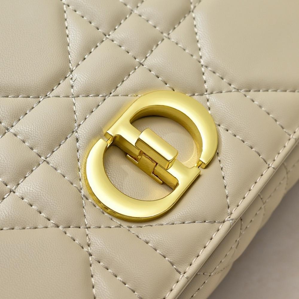 Luxury Stylish Gold Lambskin Shoulder Bag