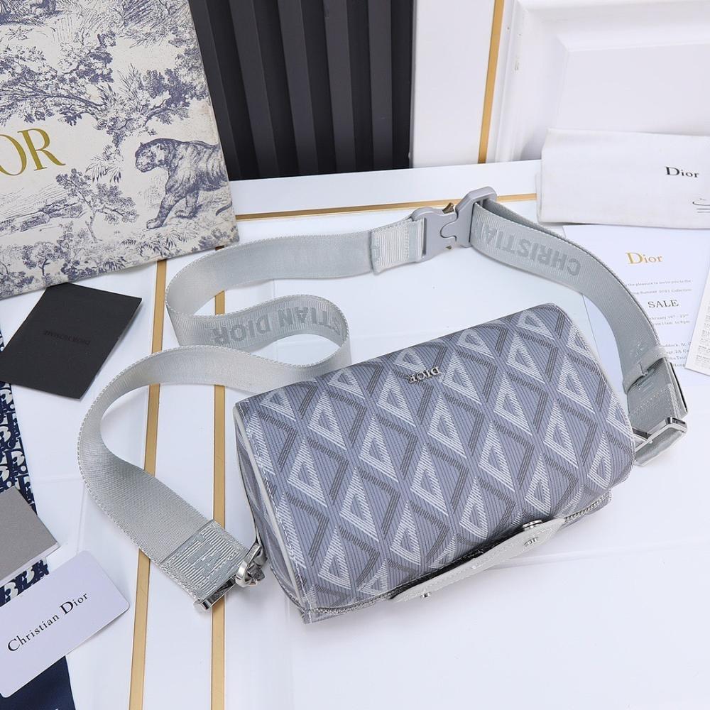 Stylish Refined Grey Leather Crossbody Bag