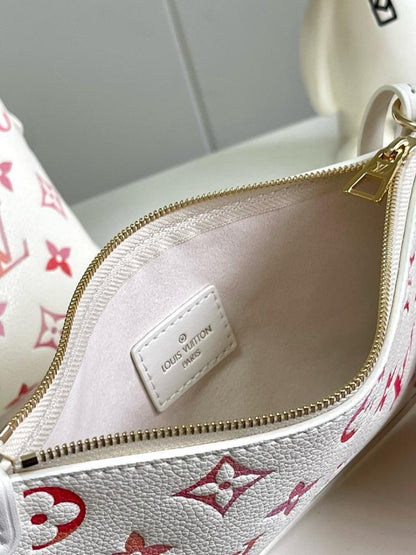 Alma Red Printed Leather Shoulder Bag