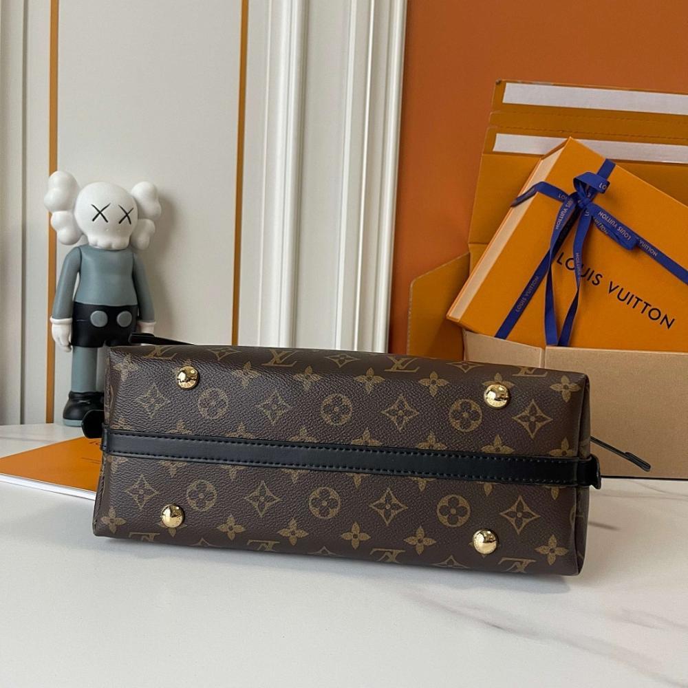 Elegant Stylish Monogram Leather Top Handle Bag