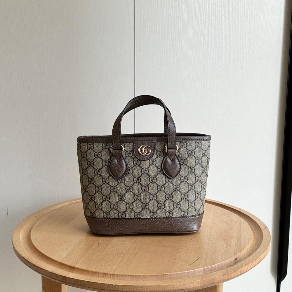 Ophidia Gold Leather Crossbody Bag