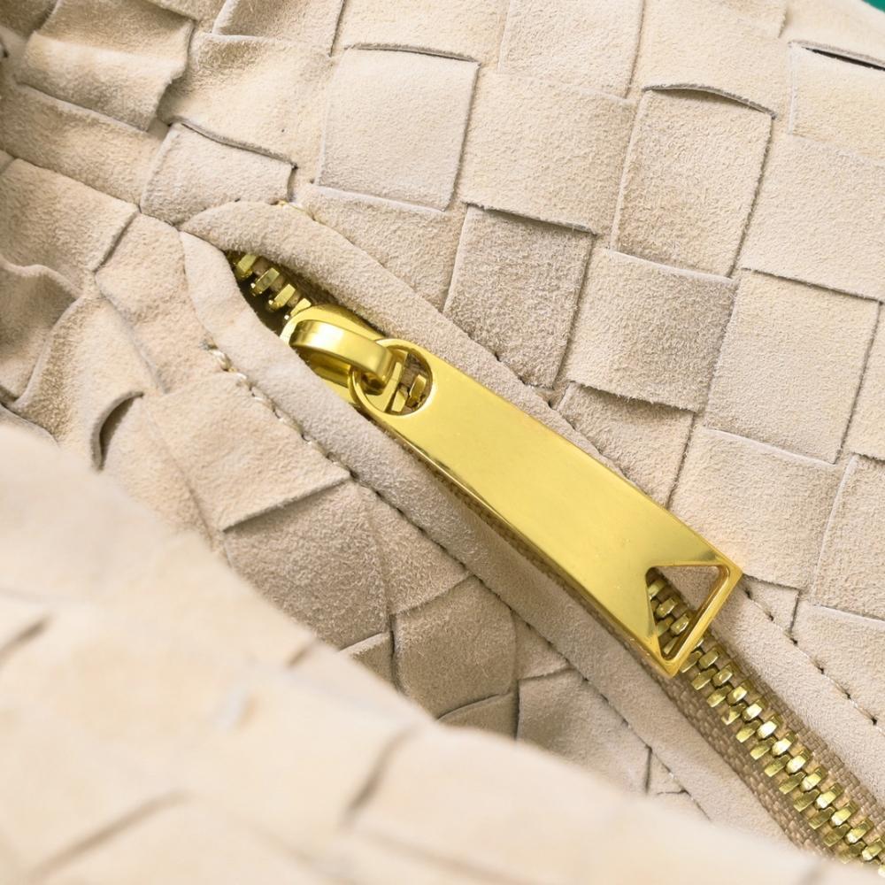 Woven Lambskin Top Handle Bag