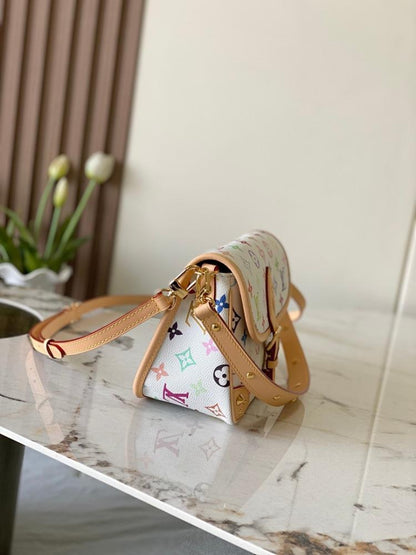 Diane Monogram Leather Shoulder Bag