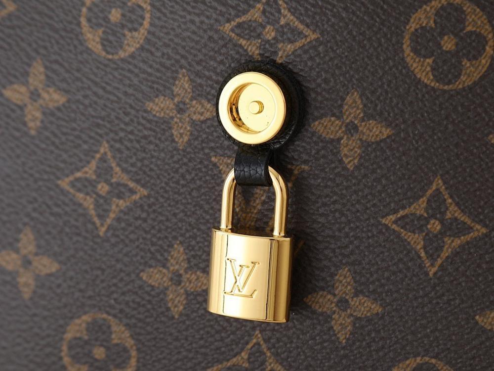 Modern Gold Monogram Canvas Shoulder Bag