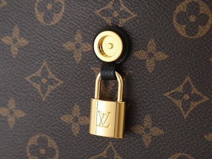 Modern Gold Monogram Canvas Shoulder Bag