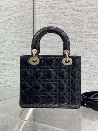 Lady My ABC Bag in Black Cannage Patent