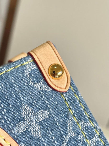 OnTheGo Blue Woven Denim Shoulder Bag