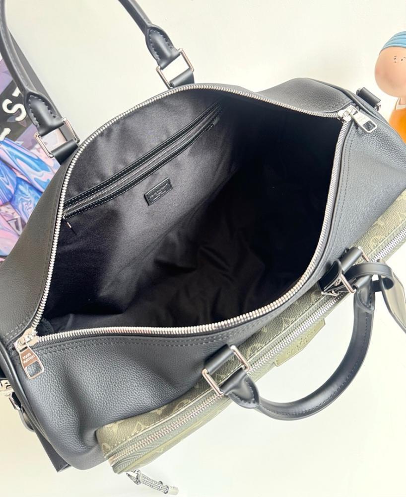 Keepall Monogram Leather Travel Bag