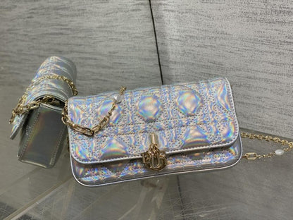 Silver Top Handle Bag