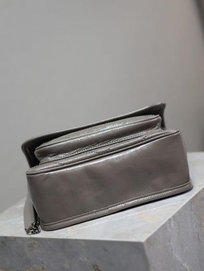Practical Leather Top Handle Bag
