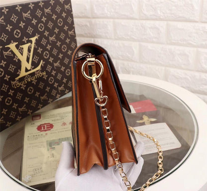 Stylish Premium Monogram Leather Top Handle Bag
