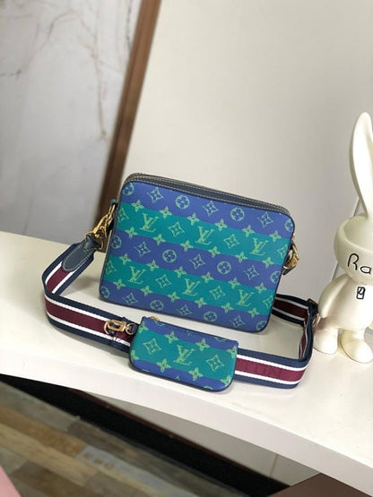 Modern Stylish Monogram Leather Shoulder Bag
