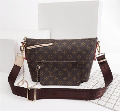 Boite Chapeau Monogram Leather Shoulder Bag